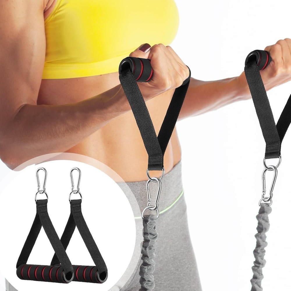 Exercise Handles, Replacement Cable Machine Attachments for Home Gym Equipment