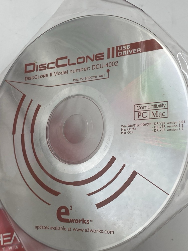 e3 Works 1 - 1 CD Copier DISC CLONE II Model No. DCU-4002 TESTED/ WORKING.