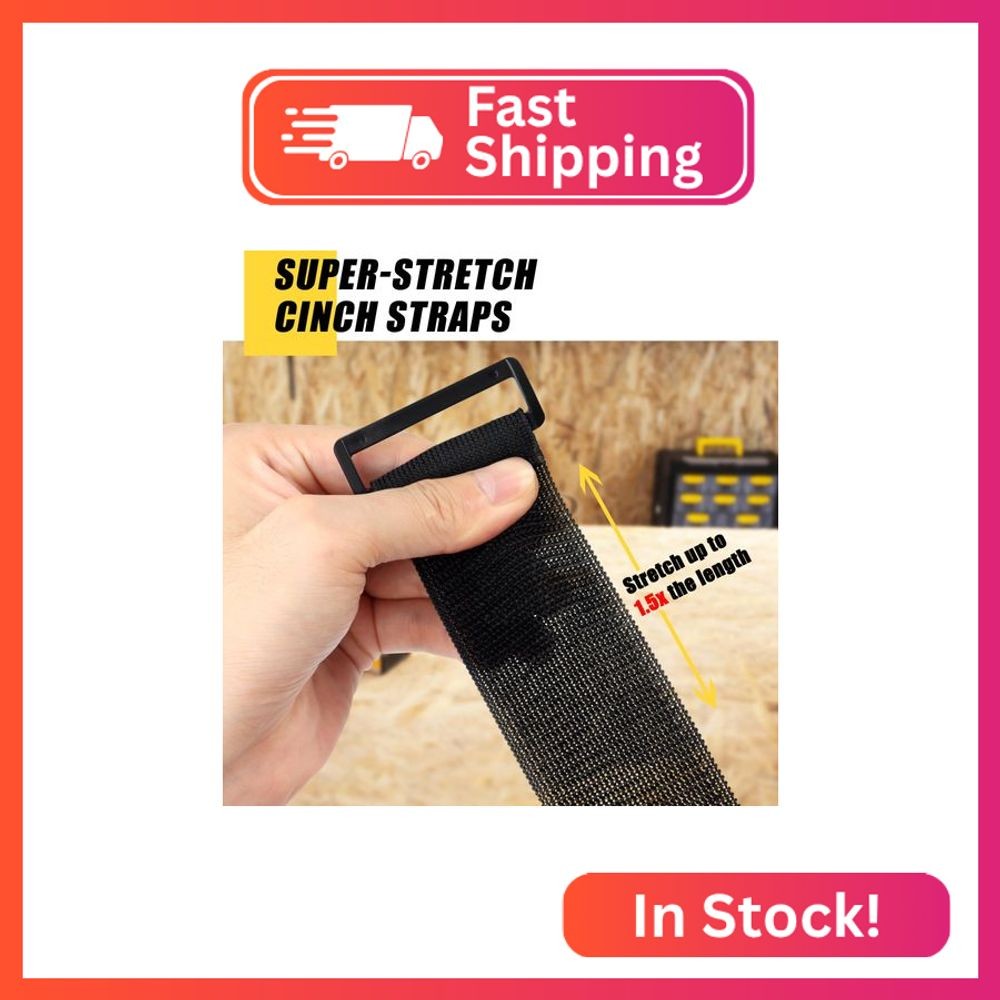LuBanSir Cinch Straps, Assorted 9 Pack（9“/12”/18“） Super-Stretch Storage Straps