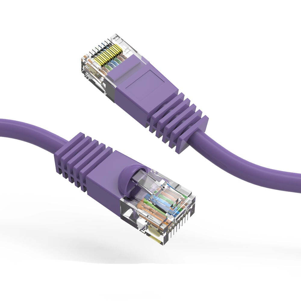 2Ft CAT5E UTP Ethernet Network Booted Cable Purple