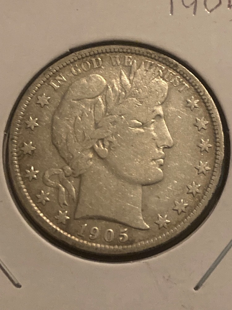 1905-S Barber Half Dollar 90% Silver