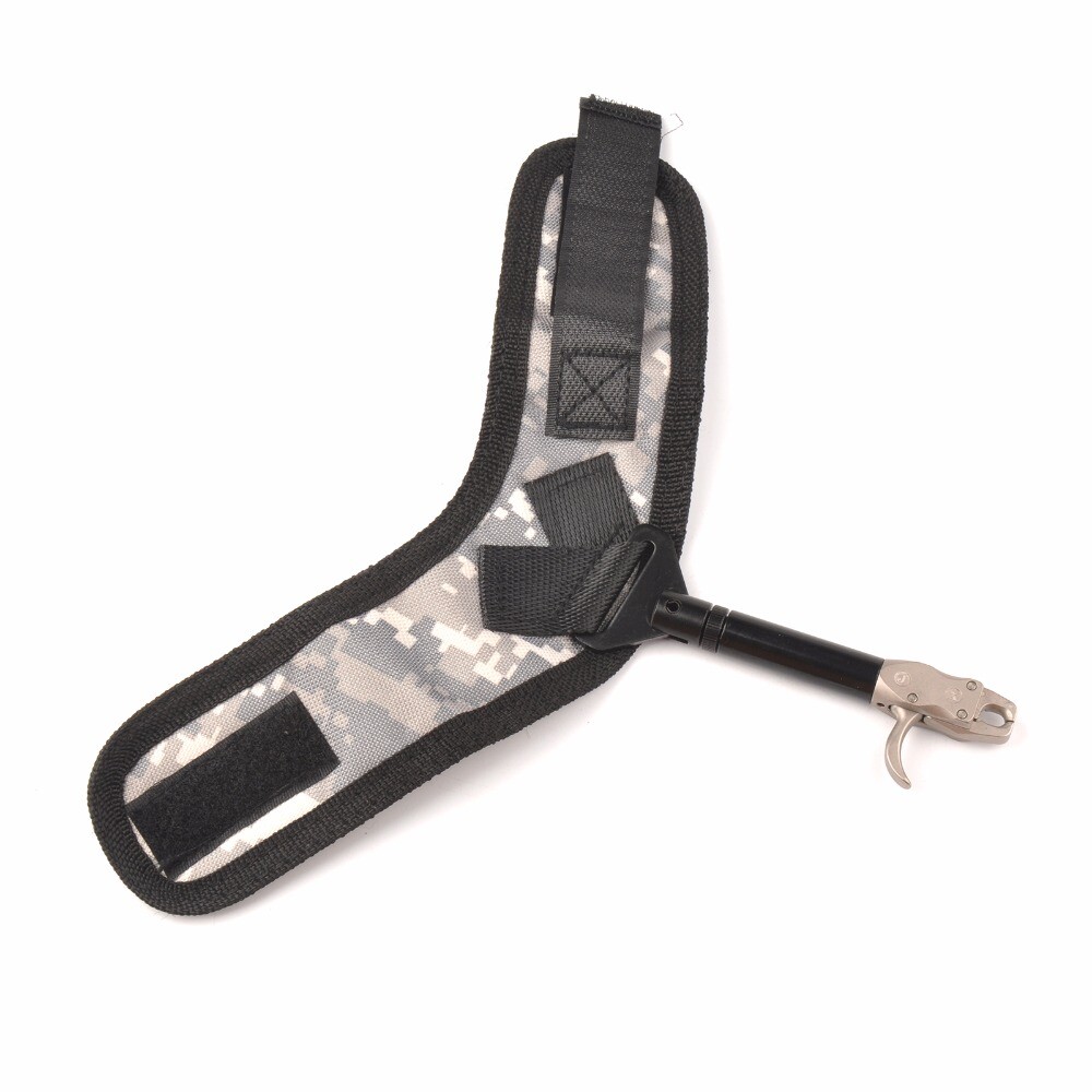 360° Adjust Wrist Strap Camo Compound Bow Release for Left Right Handed Archery