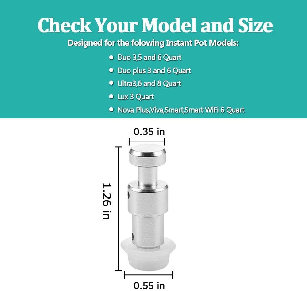 Steam Release Handle Float Valve Replacement Parts 3 Silicone Caps Instant Pot