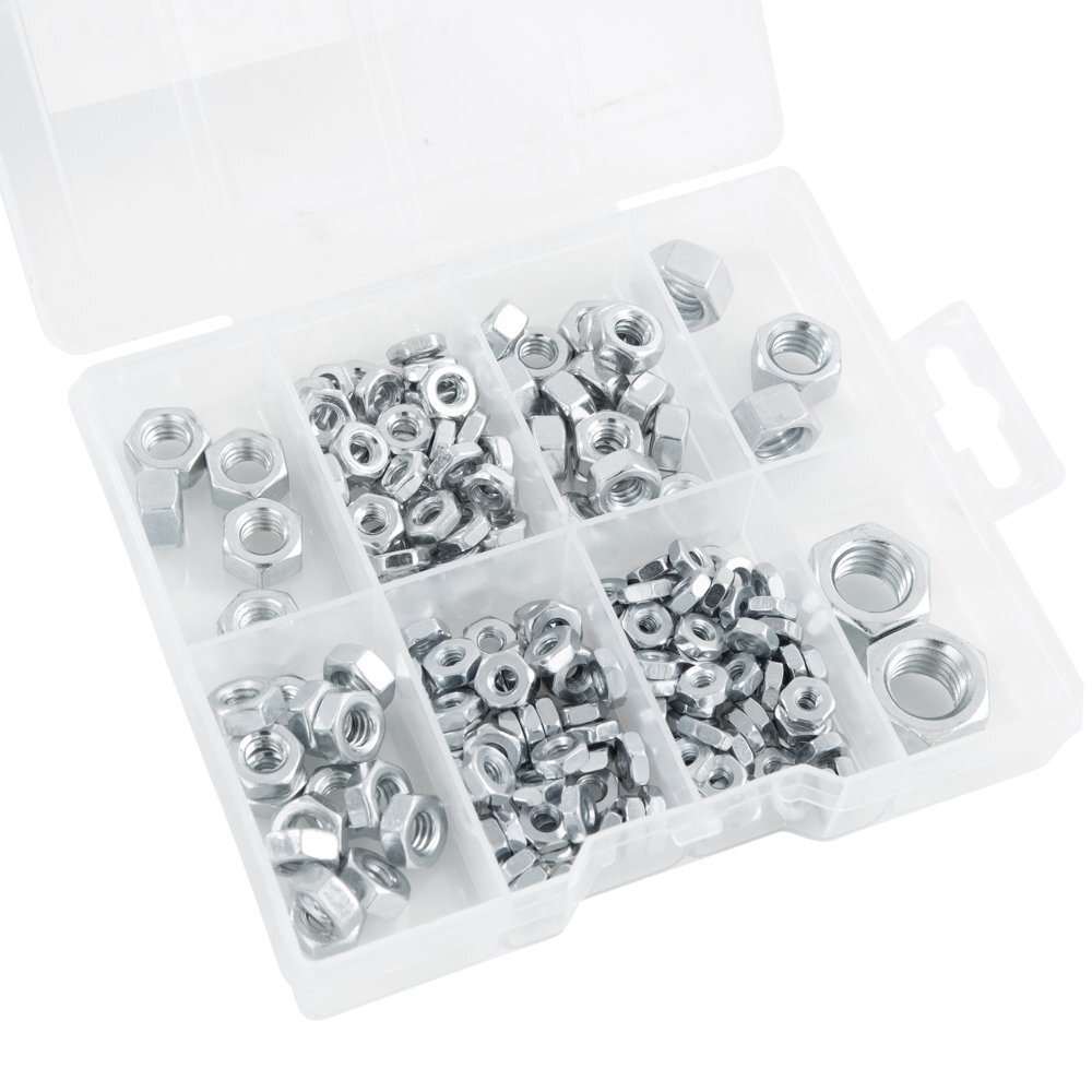 Hex Nut Assortment with Case Assorted 178-Piece Hyper Tough