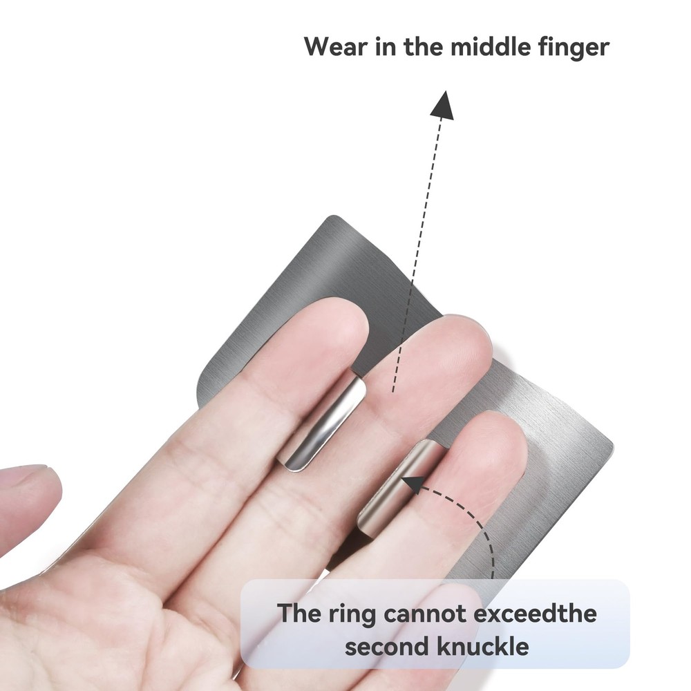 4pcs Stainless Steel Finger Guards for Cutting, Kitchen Finger Hand Protector