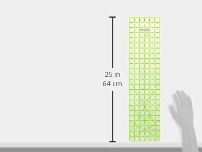 6" x 24" Non-Slip Rectangle Quilting Ruler by
