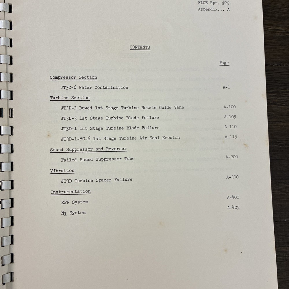 1964 Pratt & Whitney Aircraft Flight Operations Report Flight Data