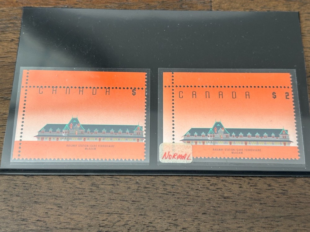 UNIQUE #1182var Mint NH, Missing '$2' ERROR Plus Normal For Comparison (CA0369)