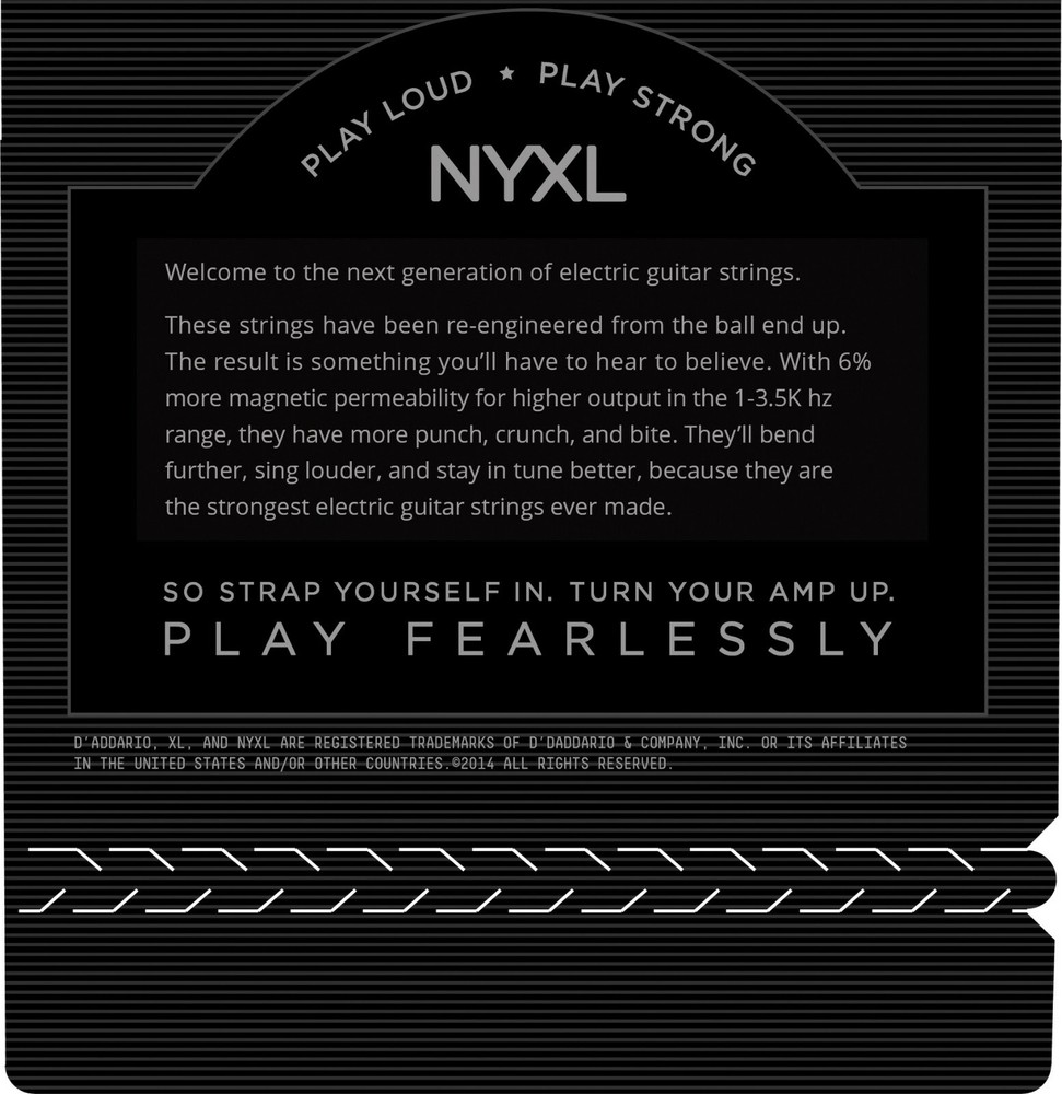 D'Addario NYXL1252W Electric Guitar Strings Wound 3rd String