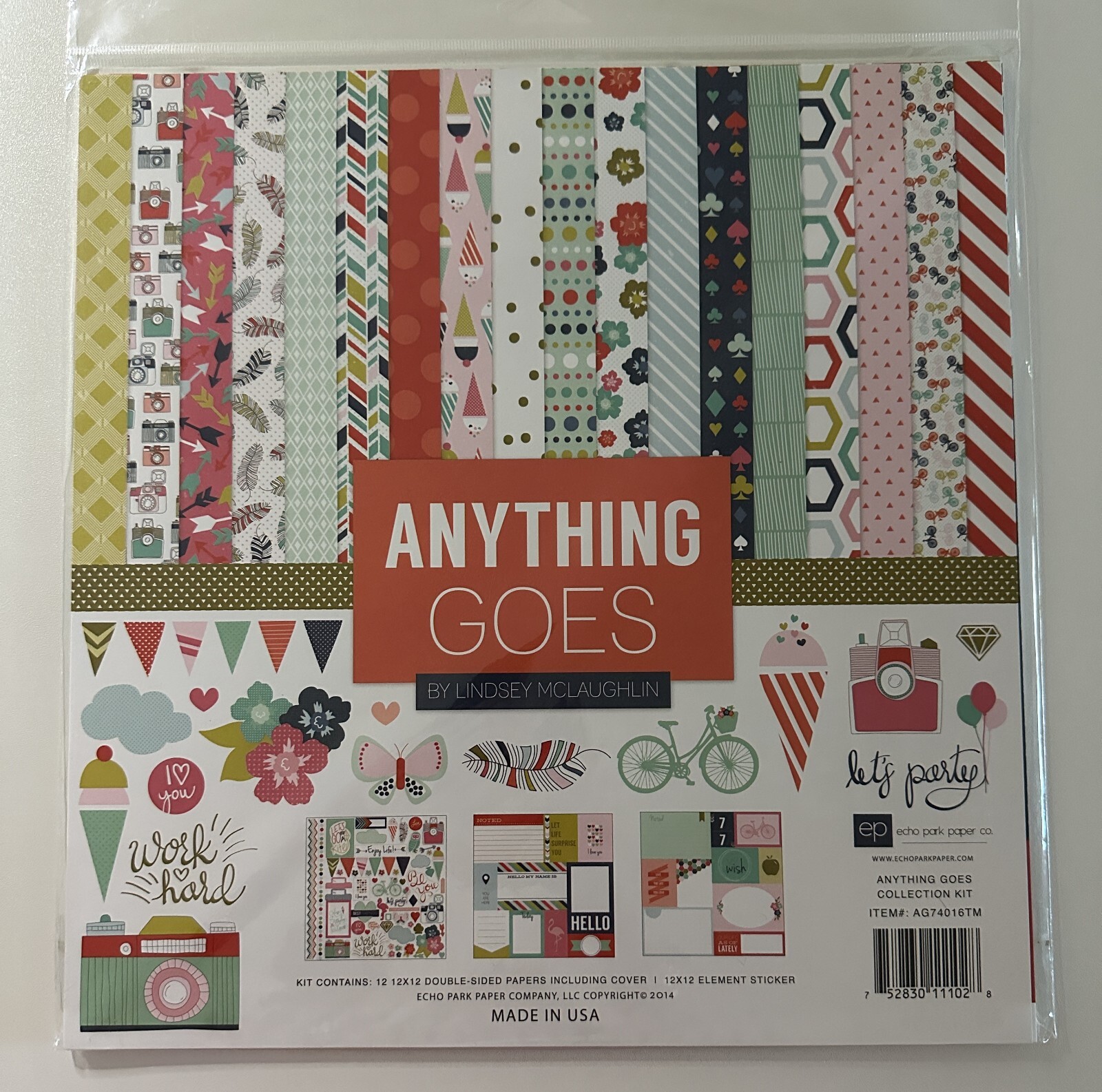 Echo Park 12 x 12 Paper Pack Multiple Variations Available-You Choose