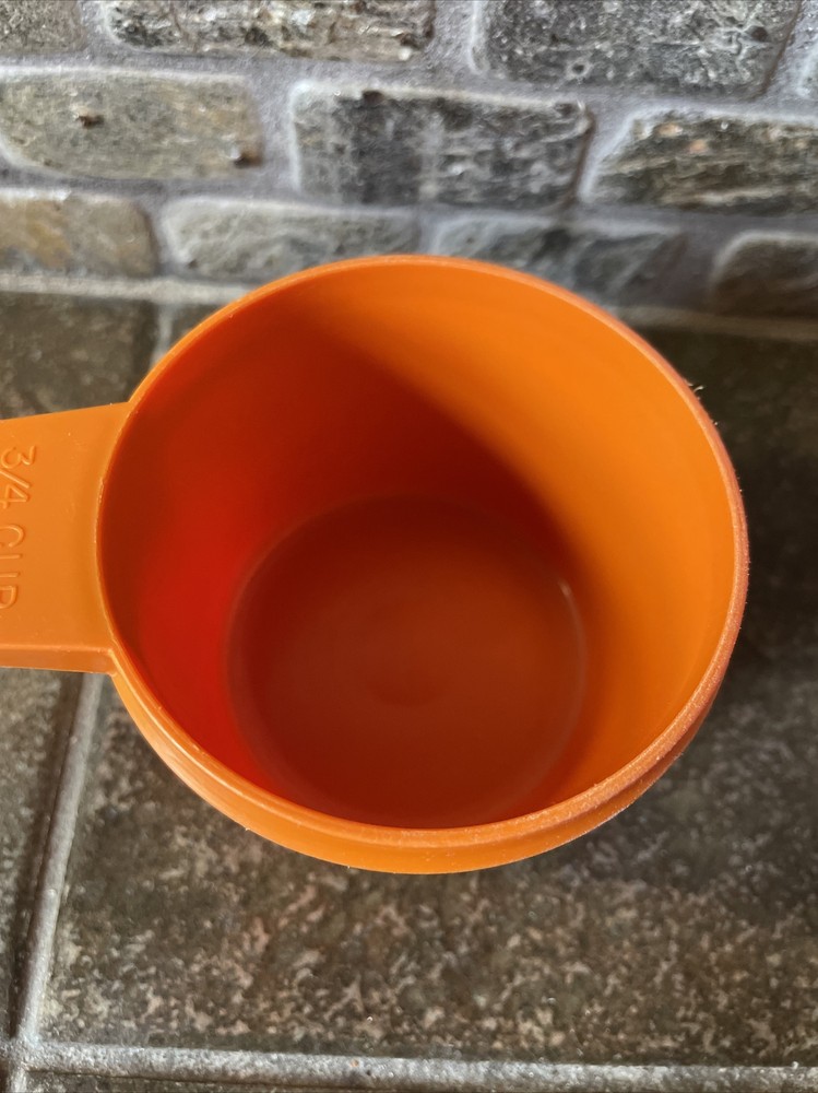 Vintage Orange Tupperware 3/4 Cup Replace Your Missing Measuring Cup