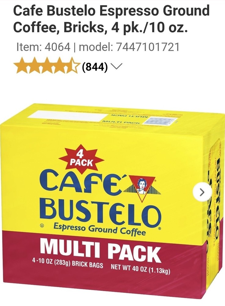 Café Bustelo Espresso Ground Coffee Bricks 4 Pack 10 oz Each