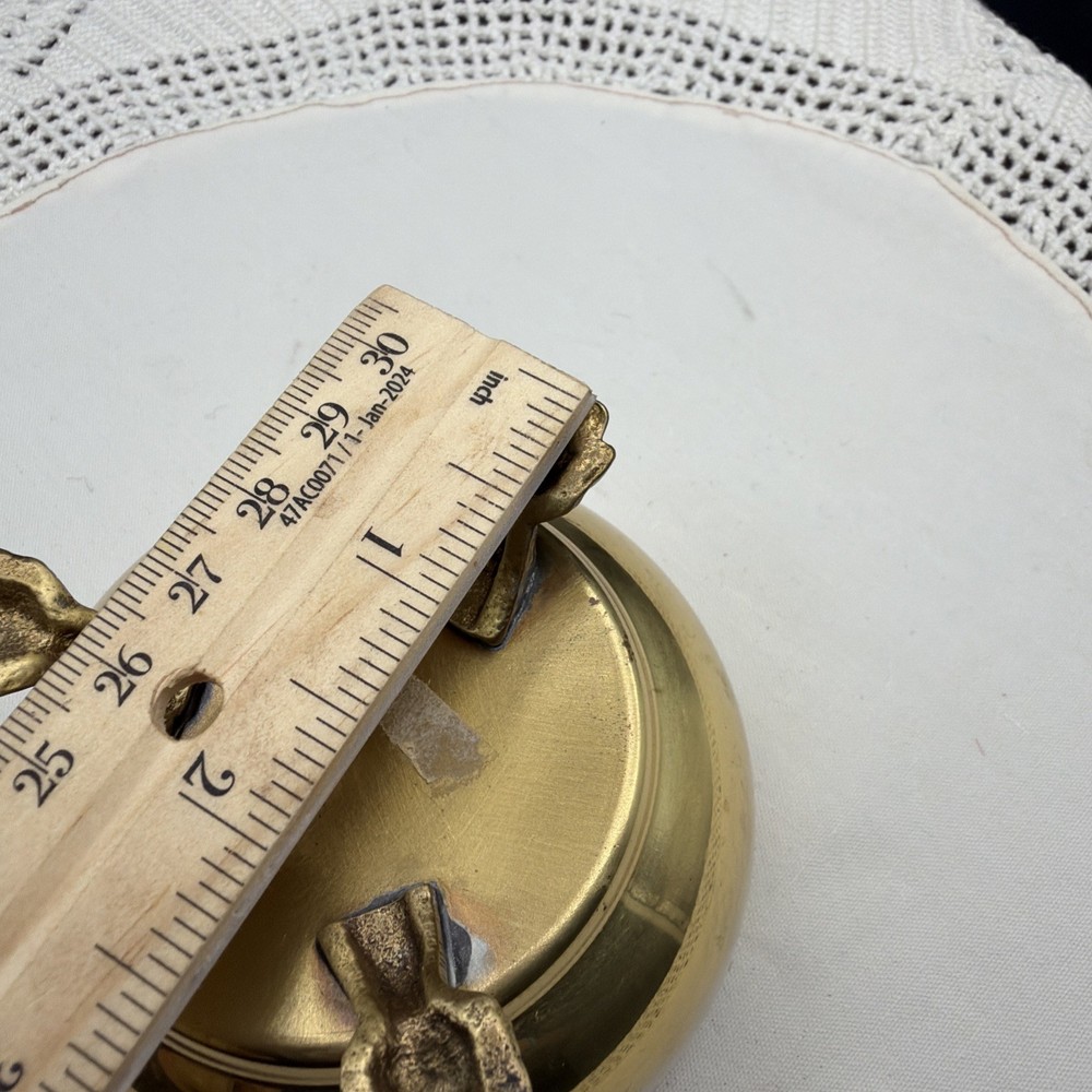 VTG Solid Brass Open Salt Cellar With Claw Feet
