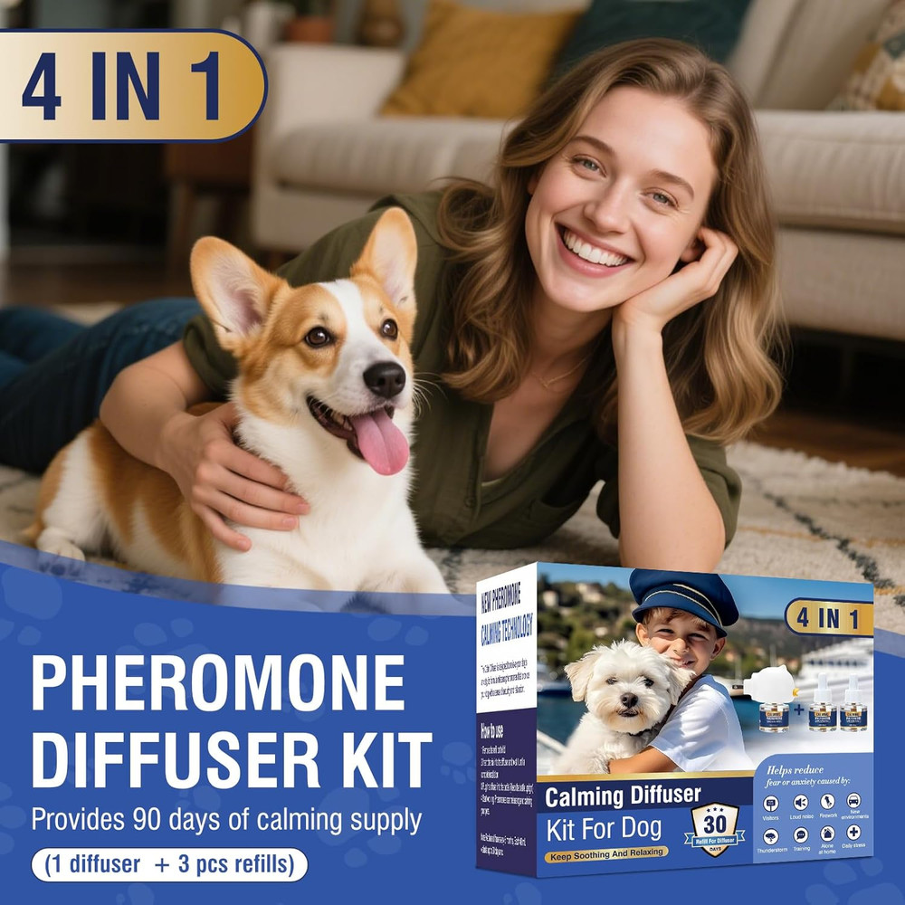 Dog Pheromone Calming Diffuser 4 In 1 Appeasing Pet Pheromones Diffuser to Calm
