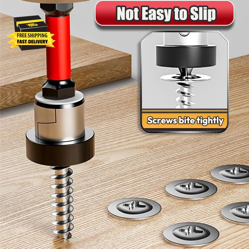 5Pcs Drywall Screw Setter, Magnetic Positioning Screwdriver Bits PH2 Bits, 1/4"