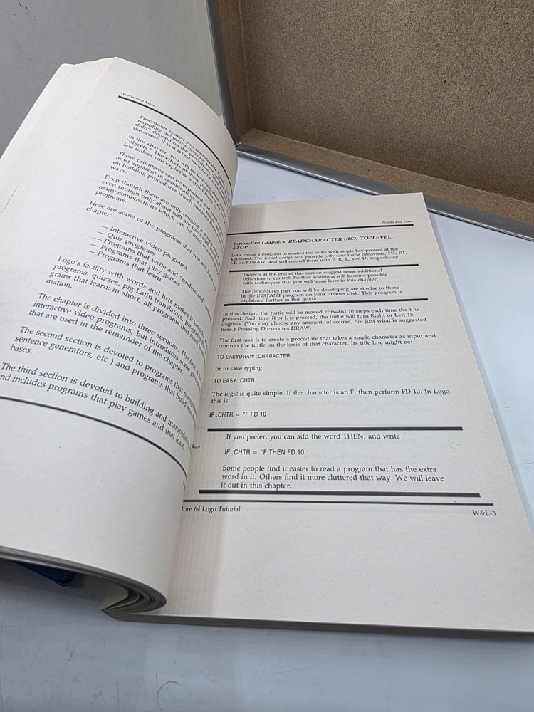 Vintage LOGO Programing Language Commodore 64 Floppy Rare Cib