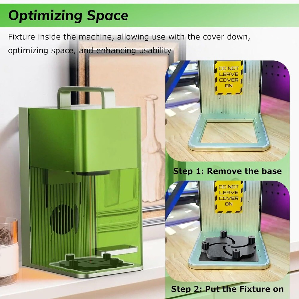 Adjustable Self-Centering Fixture Fit for xTool F1, Keeps Stable Always Centered