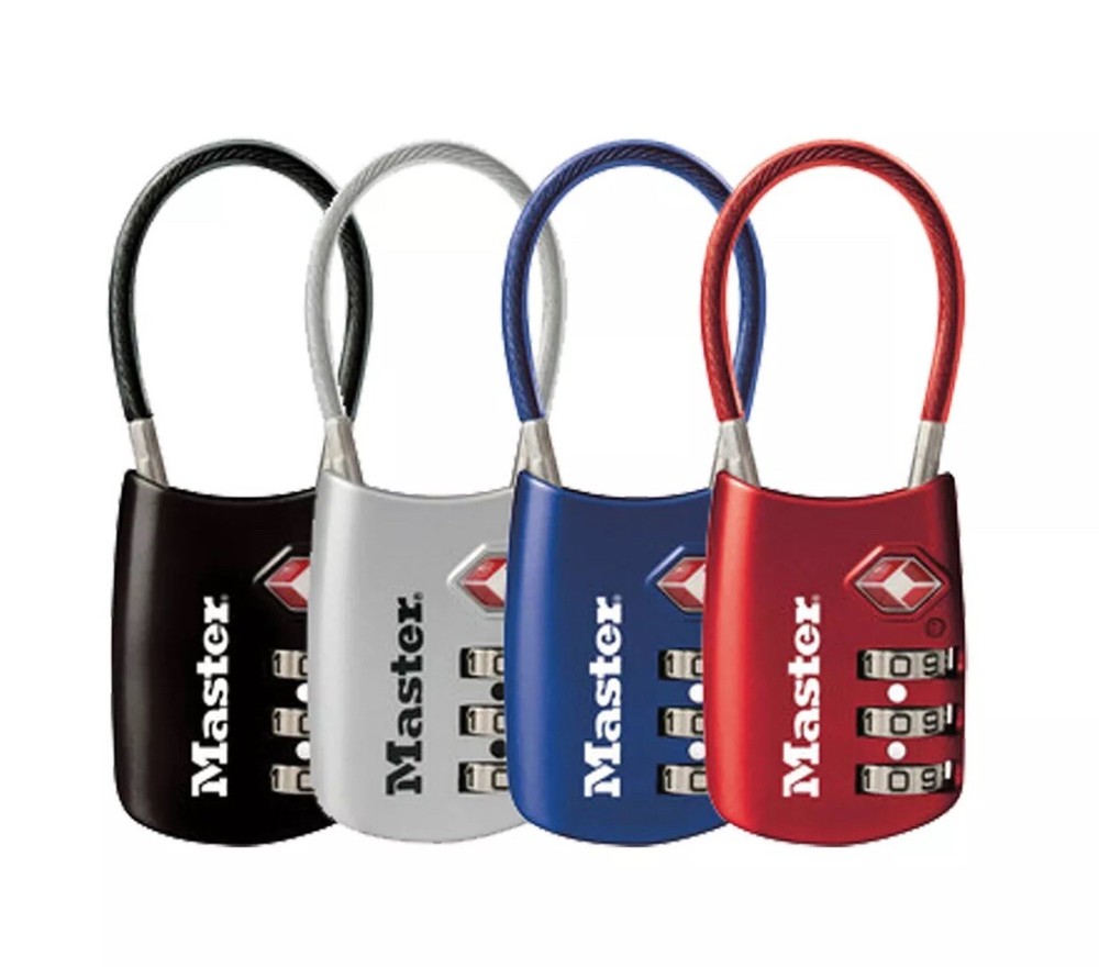 Masterlock Set Your Own Combination Luggage Lock w/Flexible Cable Assorted 4688D
