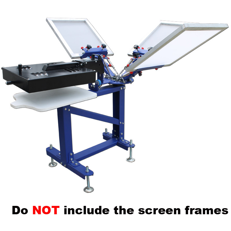 3 Color Screen Printing Press Kit Silk Screen Printer with Flash Dryer & Ink