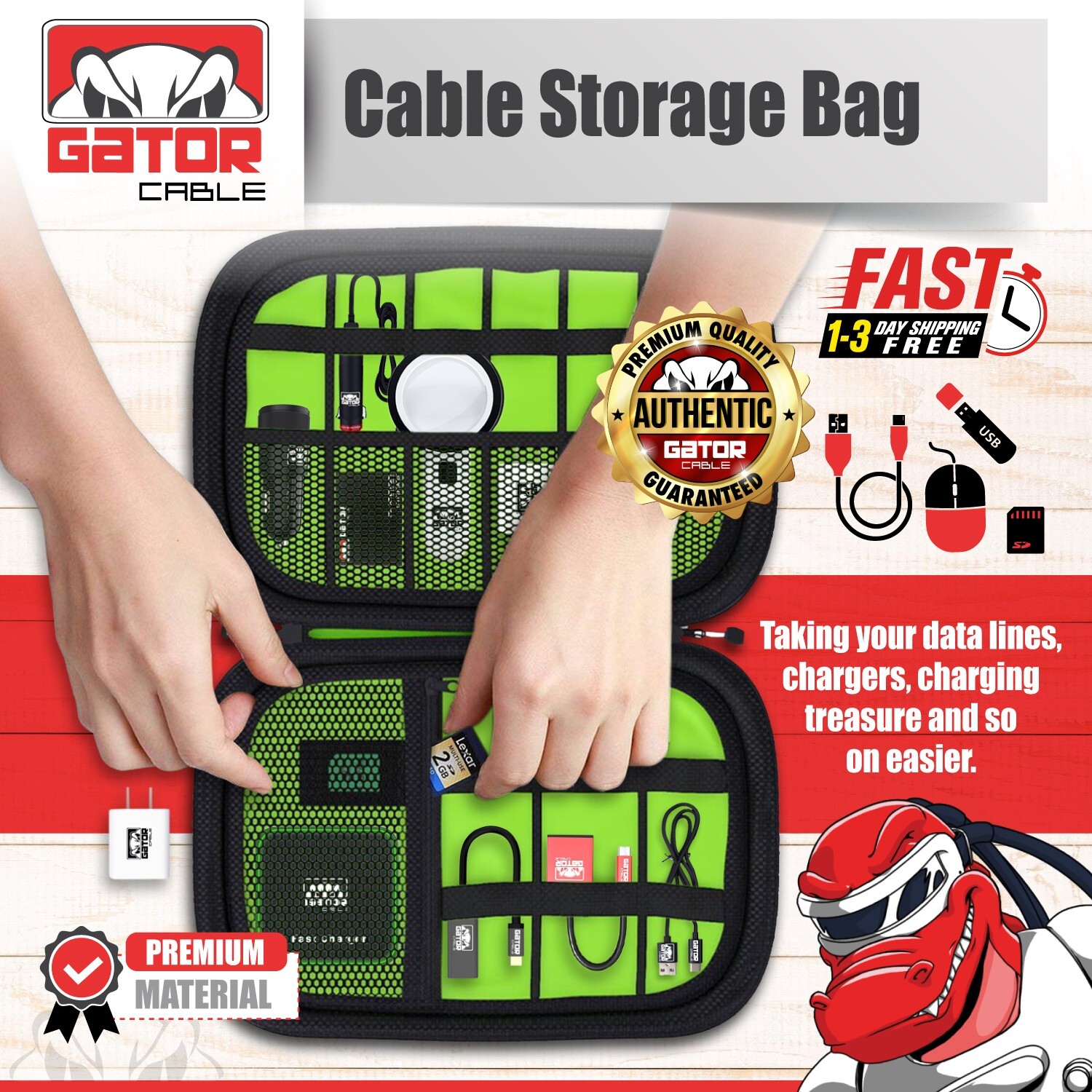 Travel Cable Bag Organizer Charger Storage Electronics USB Case Cord Accessories