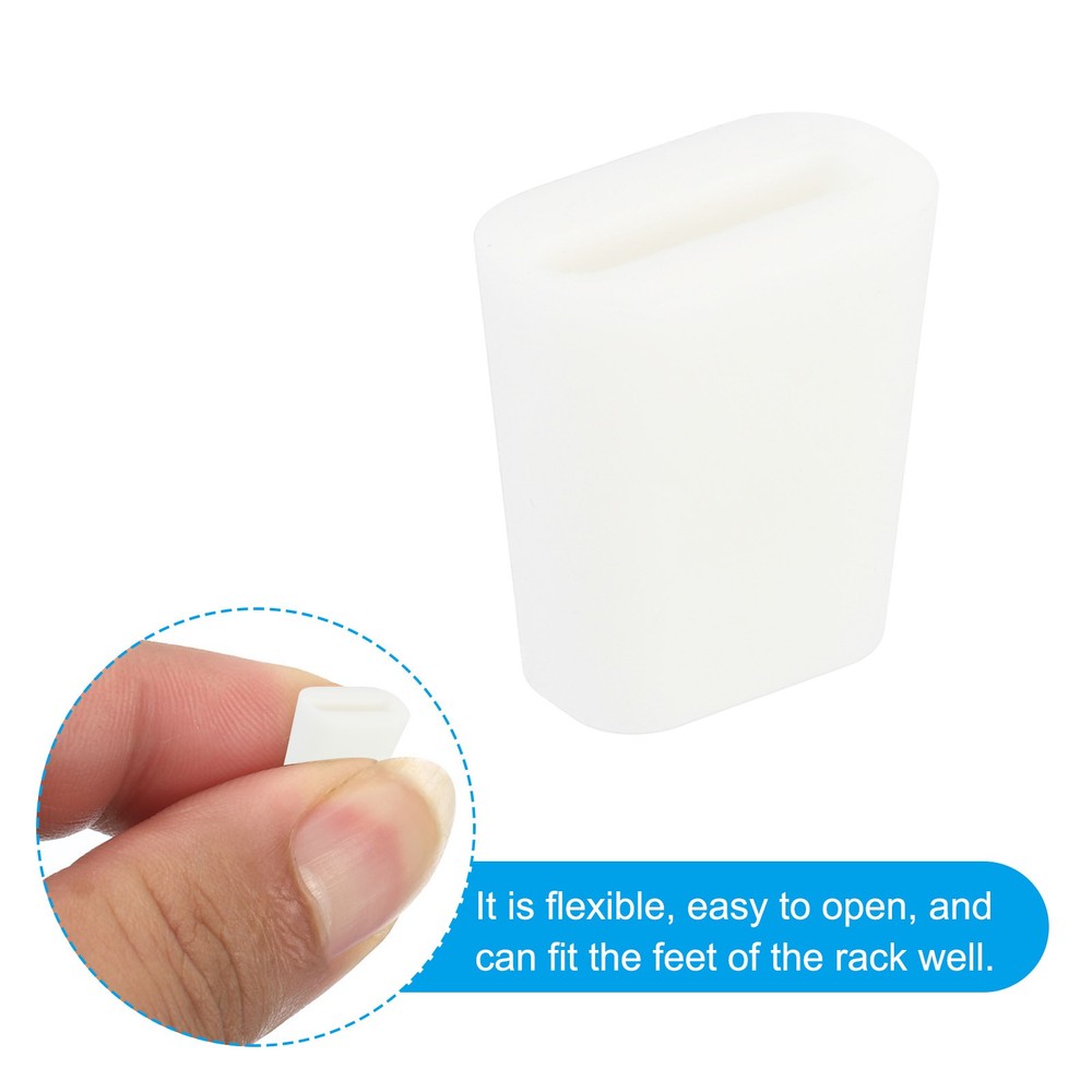30 x Kitchen Sink Rack Feet Rack Bottom Protective Feet Protector, White