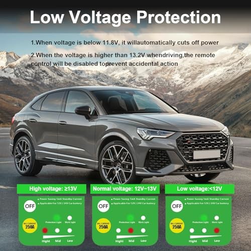 Remote Battery Disconnect Switch, 250A Heavy Duty Intelligent Swith