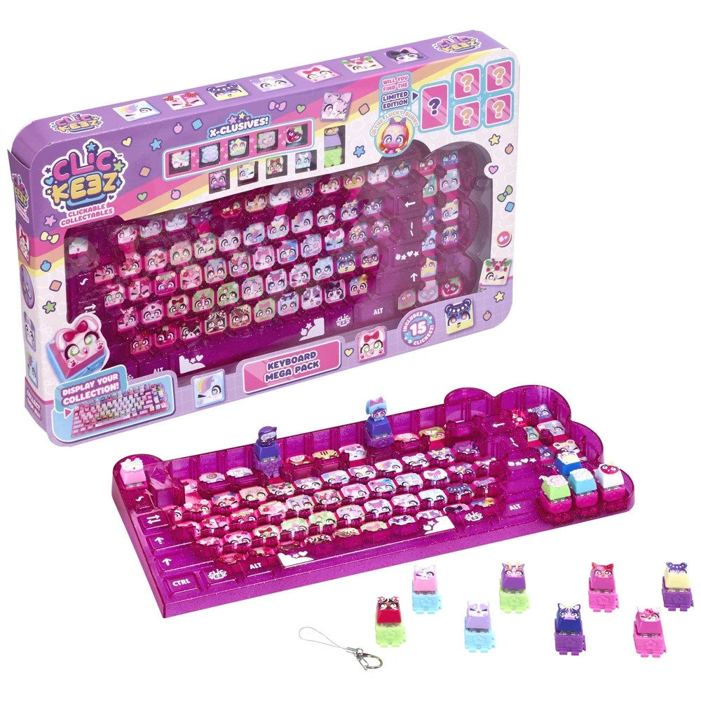 Clickeez Clickable Collectables Keyboard Mega Pack Fidget Set