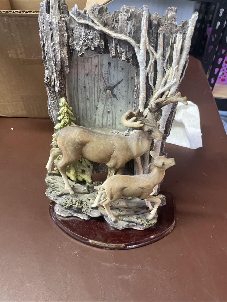 Golden Vale Collections Deer Clock