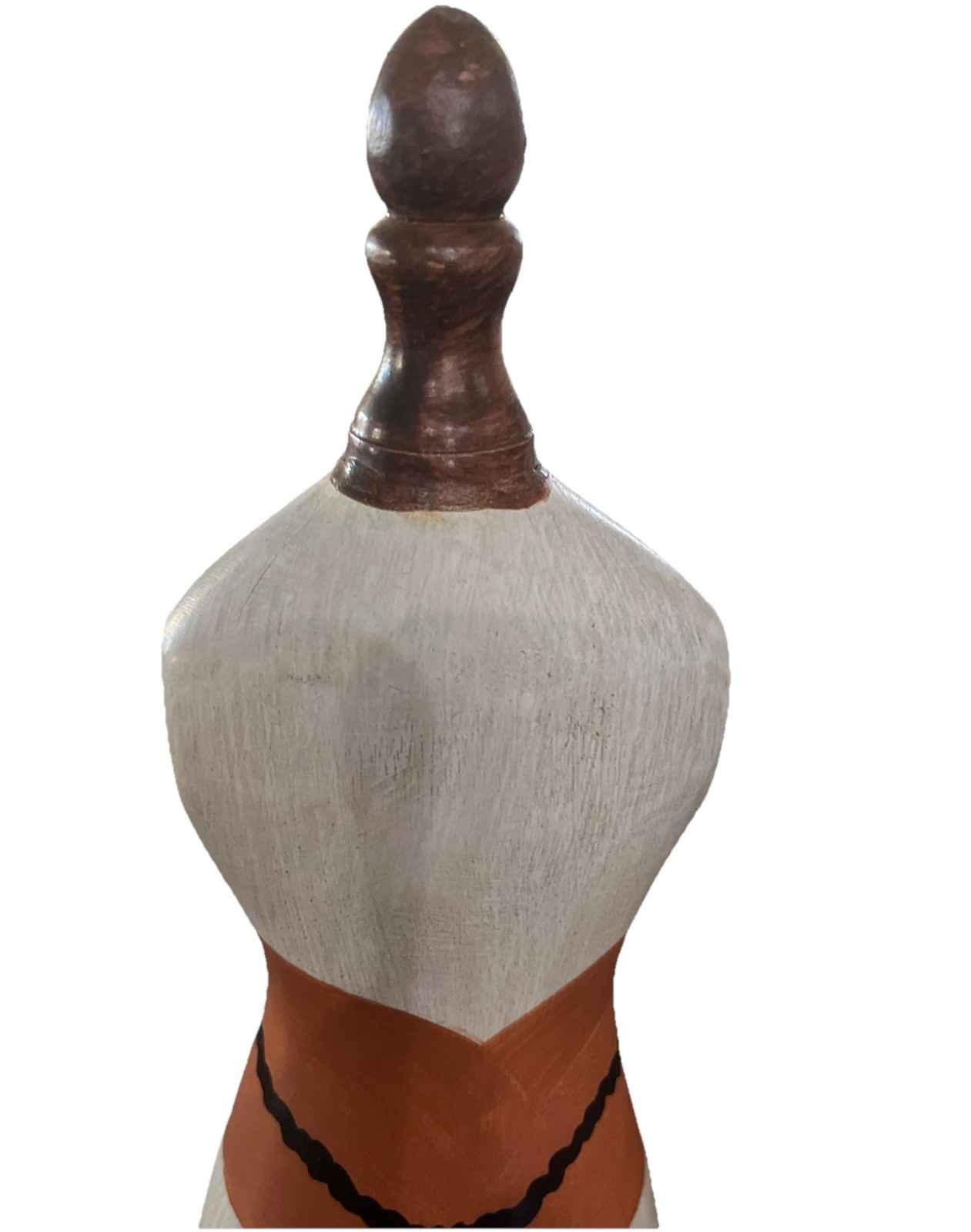 Wood Dress Form Mannequin Decor Hand Painted Lingerie Corset Style Tabletop