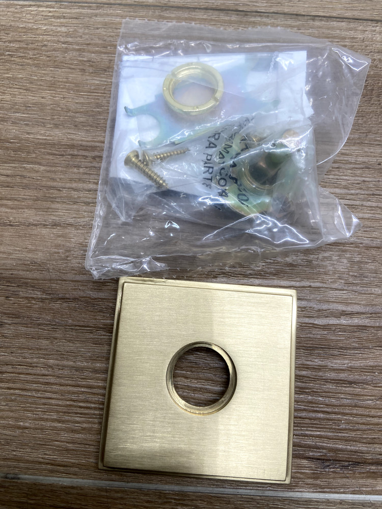 Baldwin R050033IDM Square Rosette for Dummy Functions Single- Vintage Brass