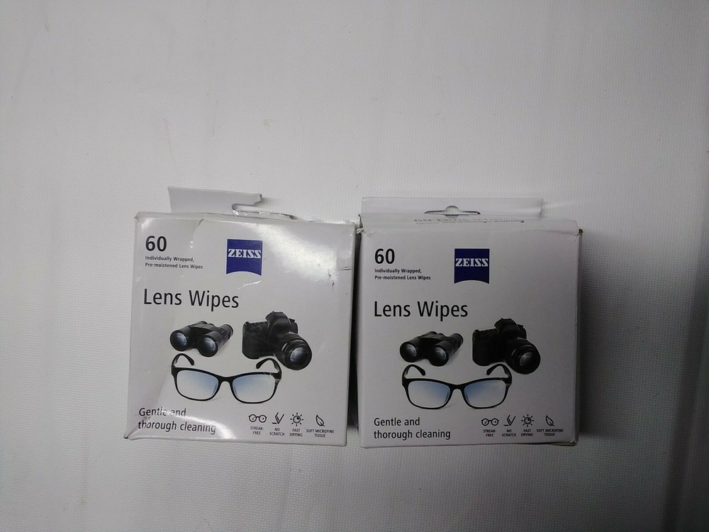 2 pack Zeiss Box Lens Wipes (60 Count)