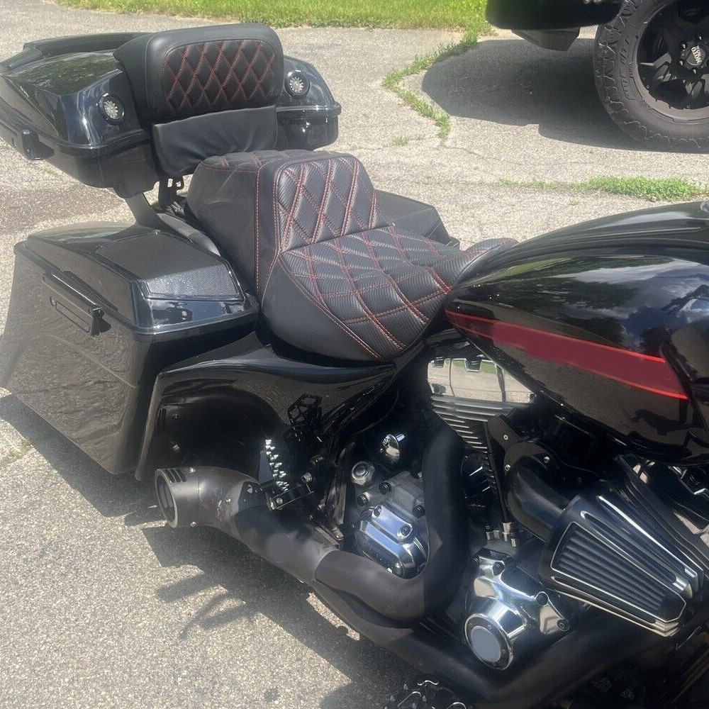 1-piece Step-up Seat Front Rear Full For Harley Street Glide Road King 1997-2007