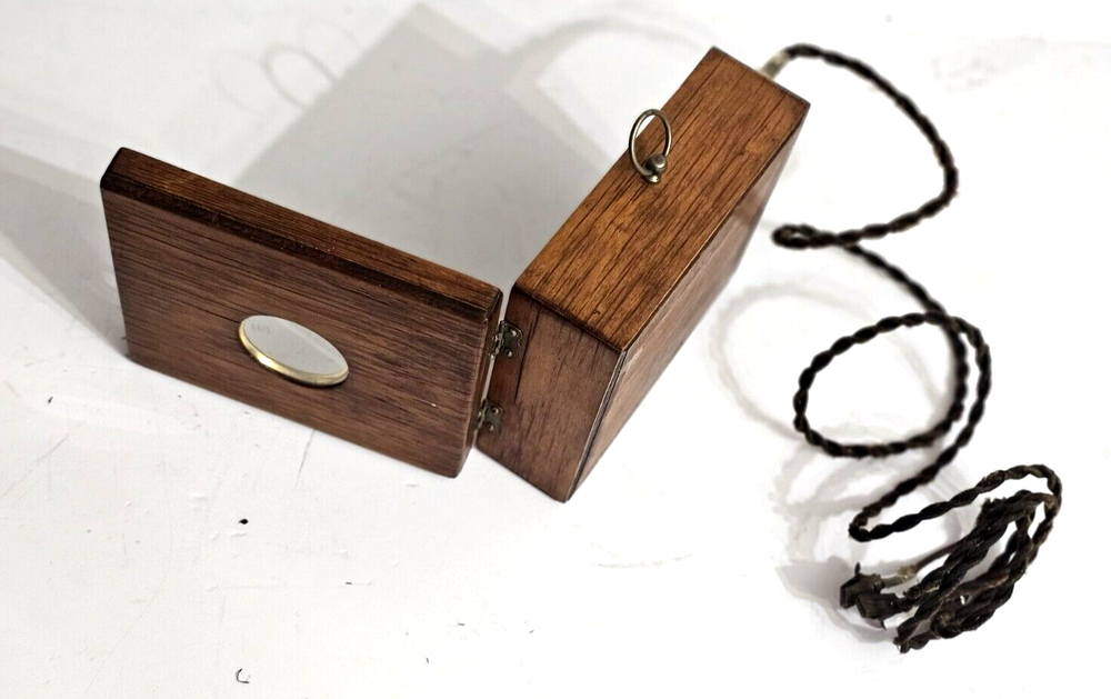 RARE ANTIQUE DYNAMITE EXPLOSIVE DETONATOR TIMER CLOCK WOODEN SWITCH BOX 1900'S