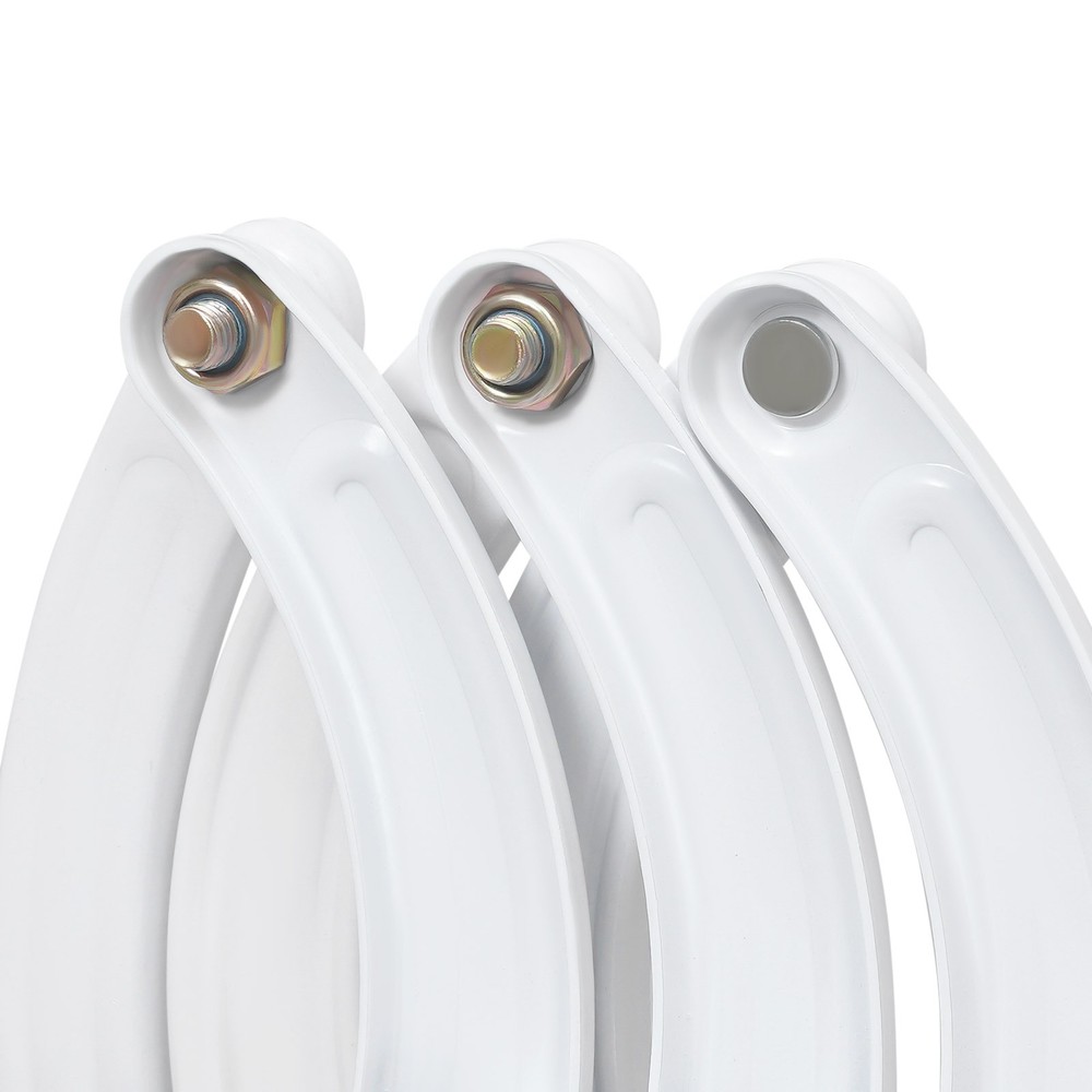 3 Steps Wall Mounted Retractable Ladder Pull Down Telescoping Step Ladder White