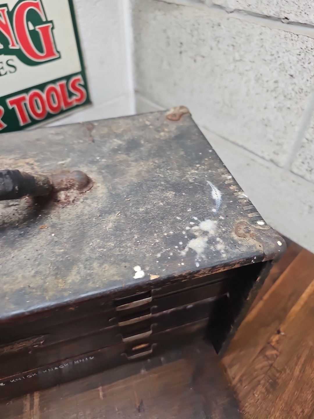 Q29- Union 6 Drawers Wood Machinist Chest Tool Box Antique Chest Tool Box