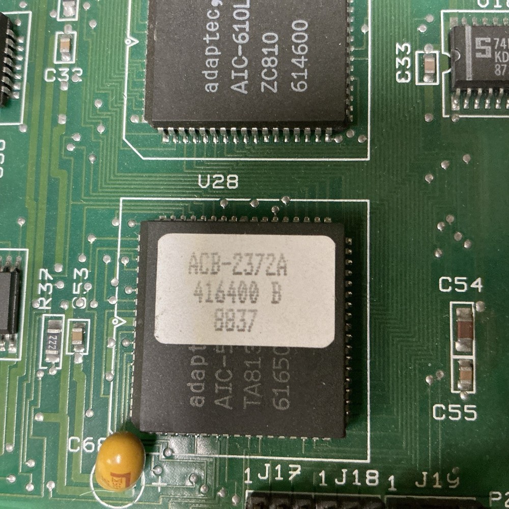 ACB-2322 ADAPTEC 16BIT Vintage Computer Hard Drive Controller ASSY 408006-01