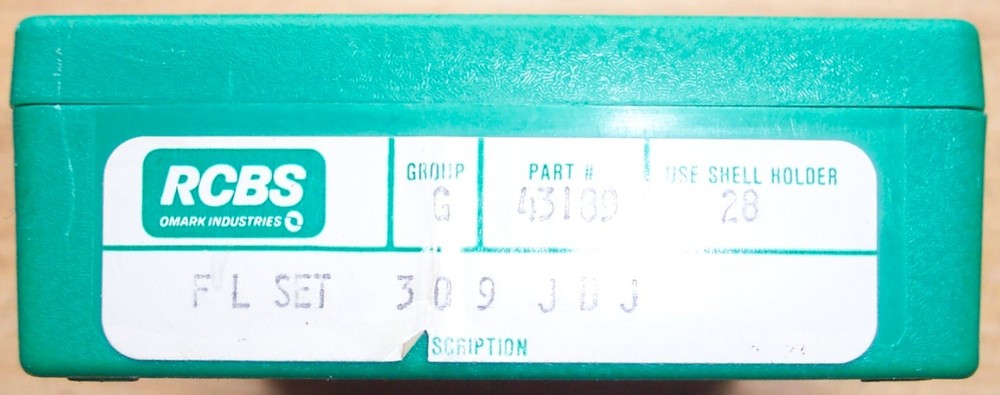 RCBS 309 JDJ RELOADING DIES
