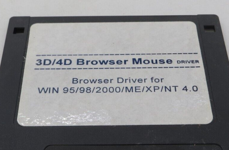 3D/4D Browser Mouse Driver 3.5" Floppy Disk WIN 95/98/2000/ME/XP/NT 4.0