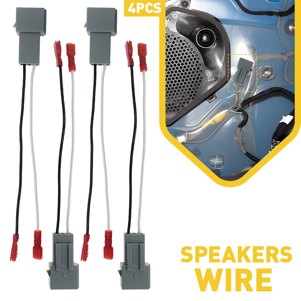 Car 4PCS 72-5512 Stereo Speaker Harness Connector Adapter For Ford Mustang 94-04