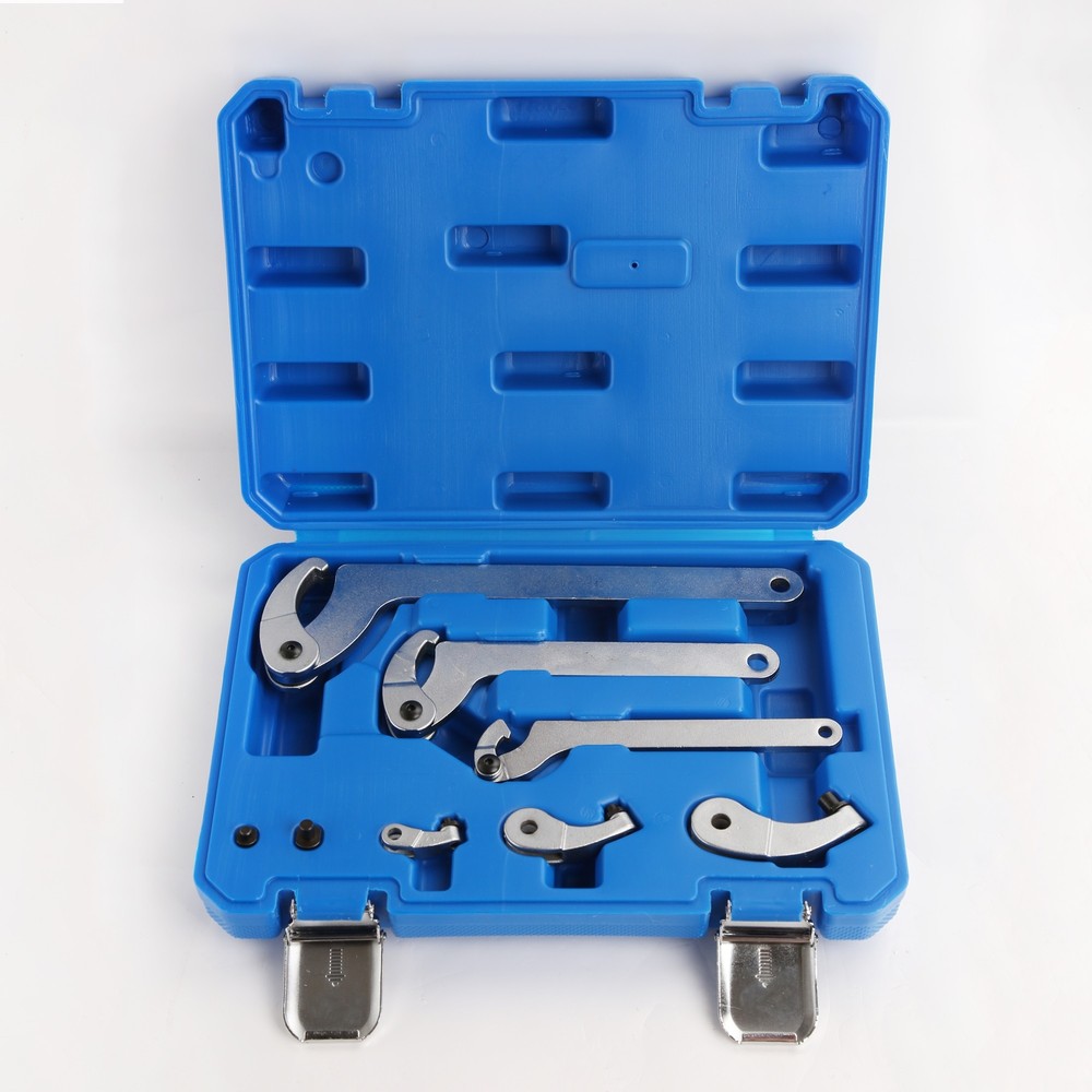Adjustable Hook And Pin Wrench Tools Set With C Spanner Tool Kit 35- 120mm 8pc