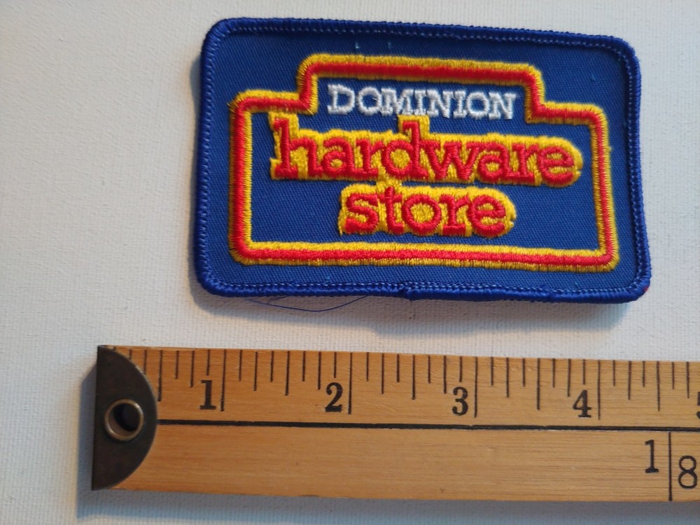 * RARE 70S DOMINION LUMBER HARDWARE STORE TOOLS ECUSSON  PATCH CREST  *