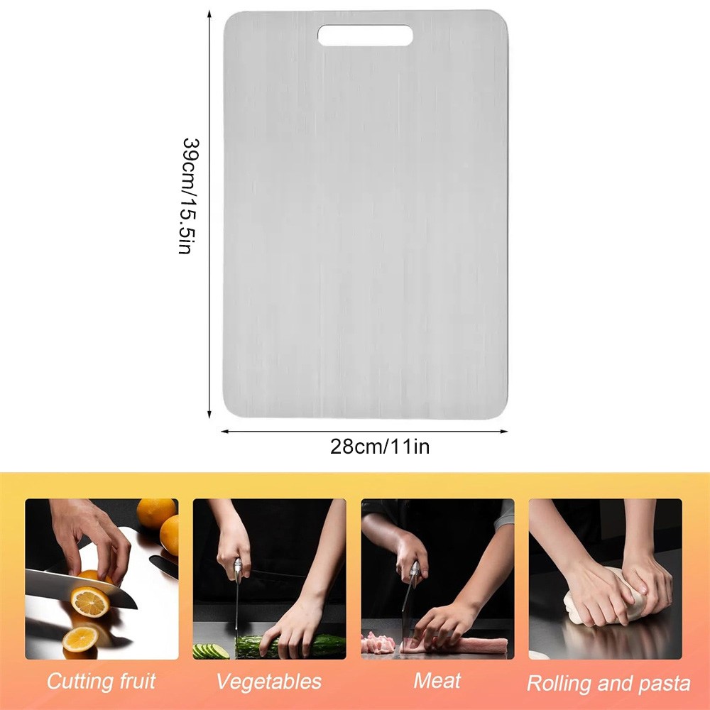 Titanium Cutting Board 100% Pure Non-Stick Double-Sided 11x15.5" in for Kitchen