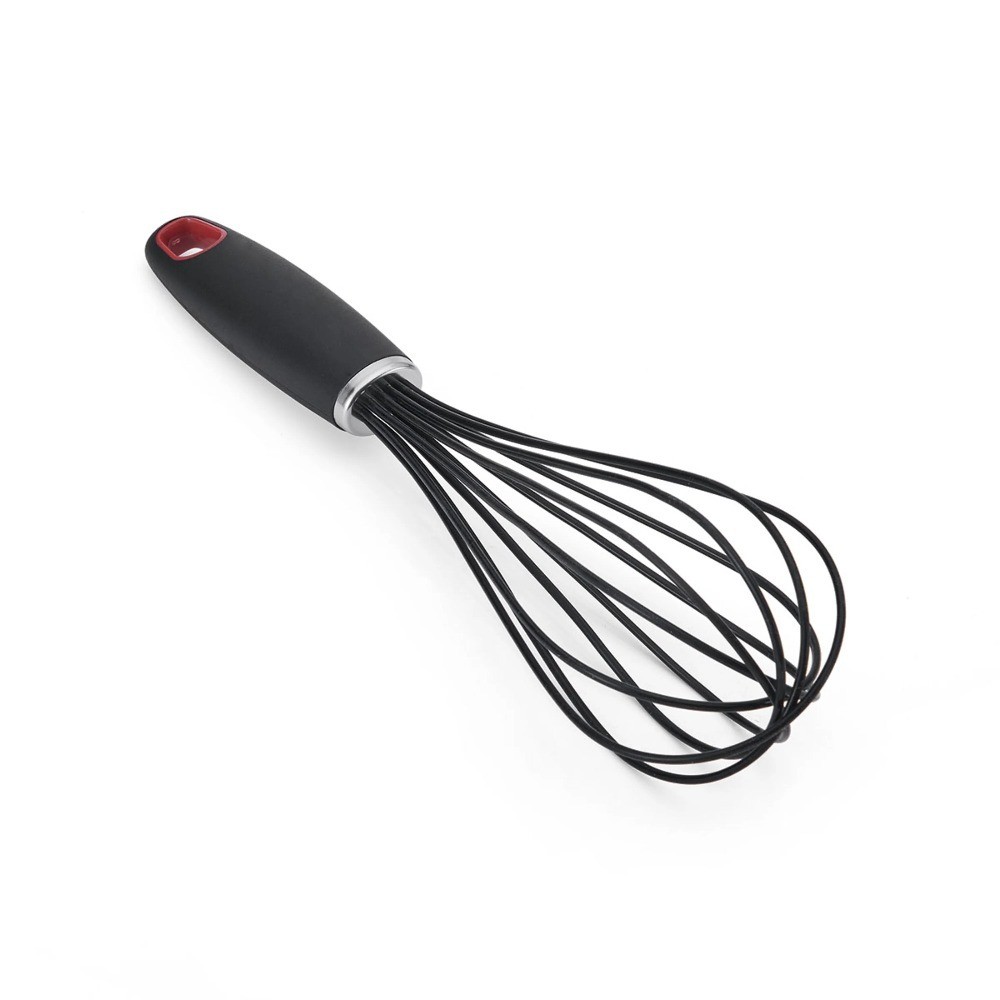 Soft Grip Plastic Whisk in Black
