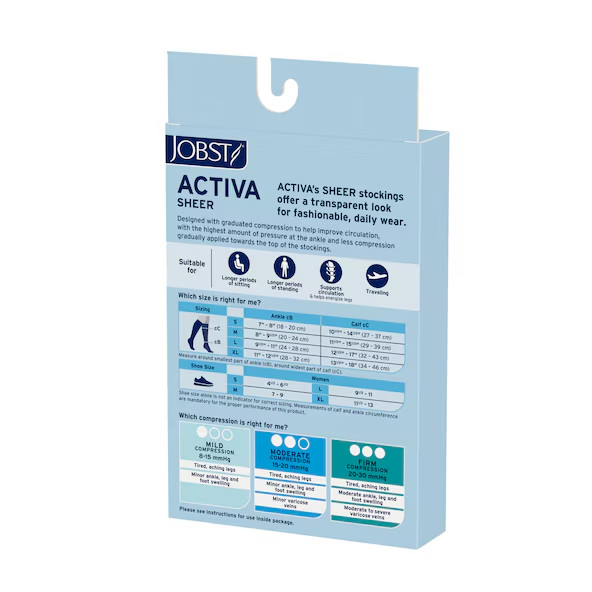 Jobst Activa Sheer 20-30 mmHg Knee High Closed Toe