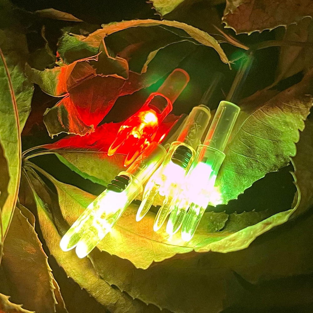 6 Pack X Lighted Archery Nocks for Arrows .204 inside Diameter Lighted Arrow Noc