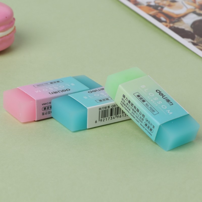 Soft Durable Flexible Cube Cute Colored Pencil Rubber Erasers For School Kids US