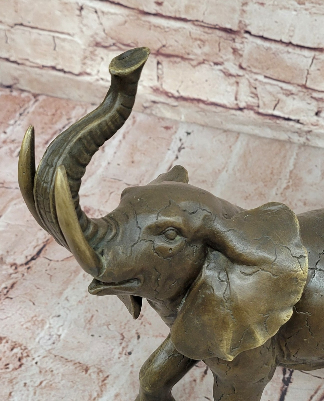 Elephant Hot Cast Bronze Metal Figurine Figure Lost Wax Sculpture Decor Art