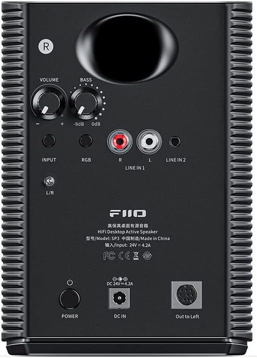 FiiO SP3 Powered HiFi Active Desktop Speaker-80W Stereo Computer Speaker (Black)