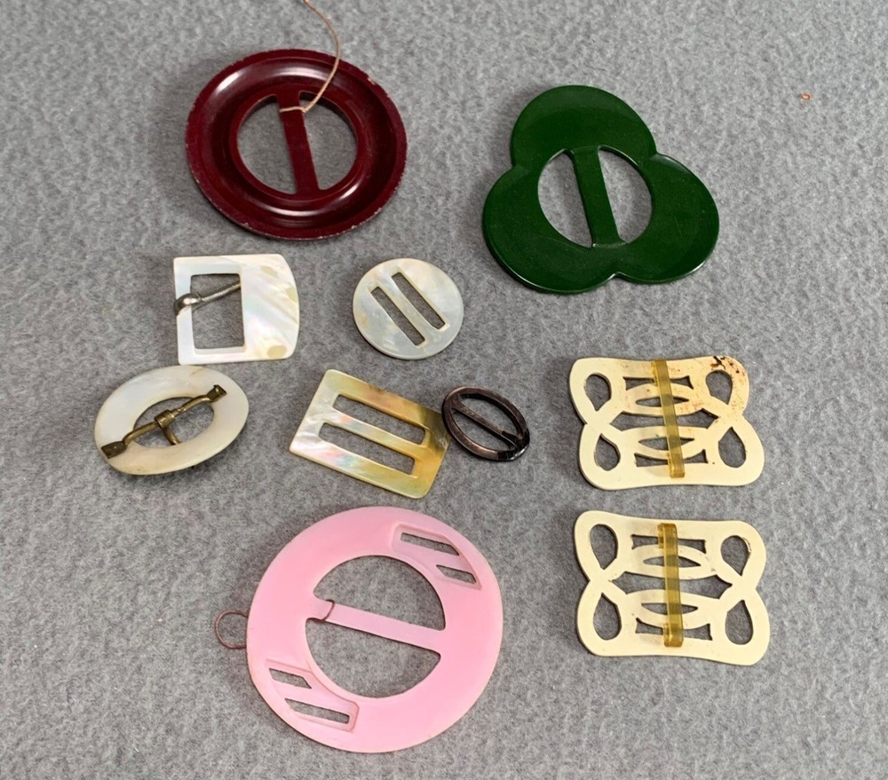 Vintage Assorted Plastic Belt Buckles