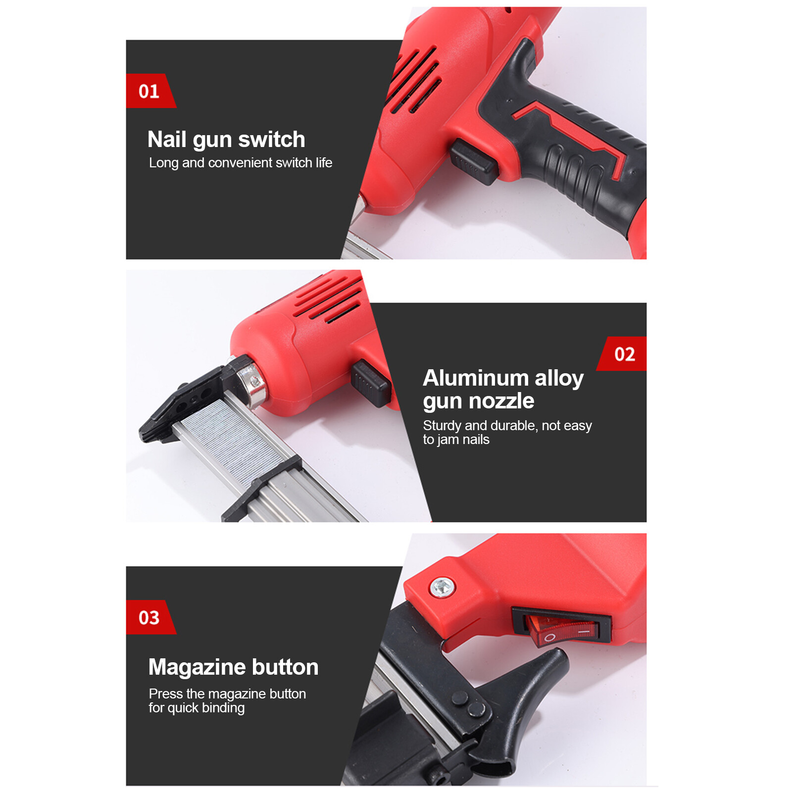 2600W Electric Nail Gun Portable Grip Electric Nail Gun For Framing Nails&Carpen